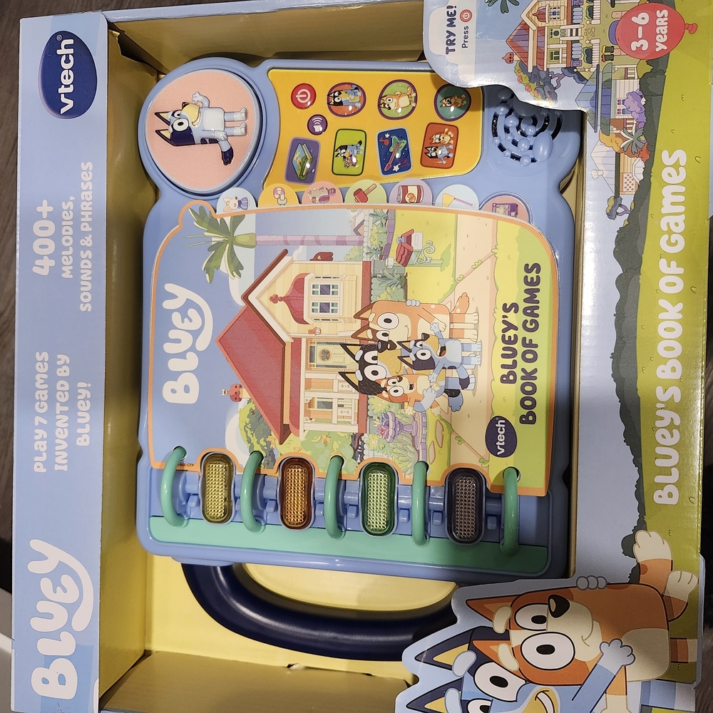 Vtech Blueys Book of GamesInteractive Pretend-Play BookToddler Learning